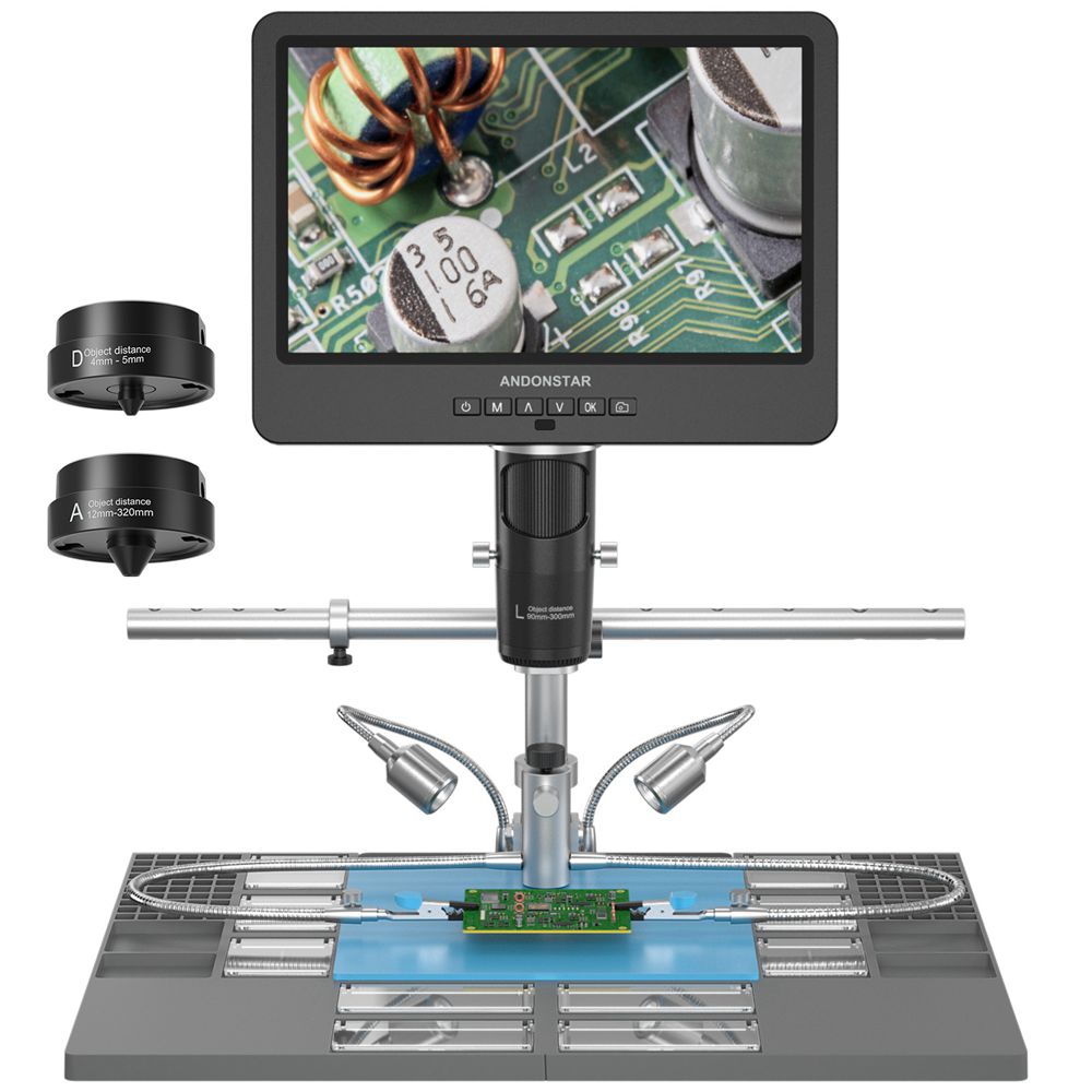 Electronics Repair Microscope - Andonstar Trinokularowy mikroskop cyfrowy HDMI USB