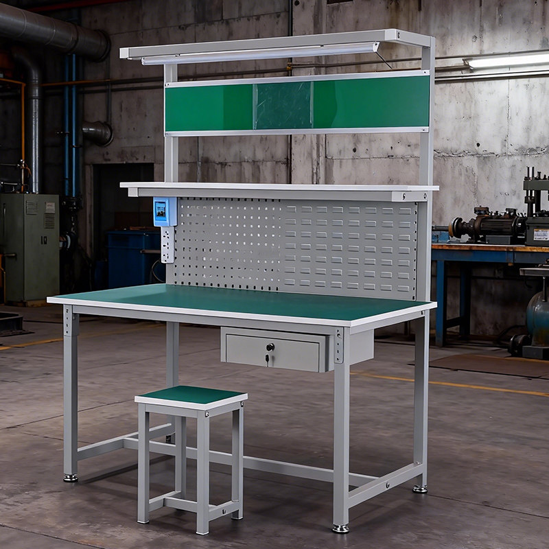 Electronics Repair Bench - Jednostronna antystatyczna ławka robocza z oświetleniem,