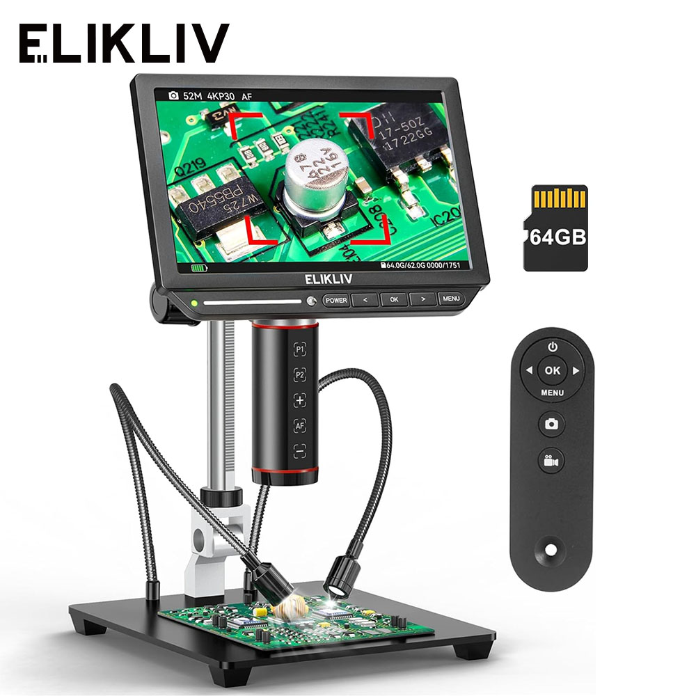 Elikliv EM4K-AF autofokus 4K m – Electronics Repair Microscope recenzja i cena